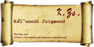 Kövesdi Zsigmond névjegykártya