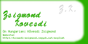 zsigmond kovesdi business card