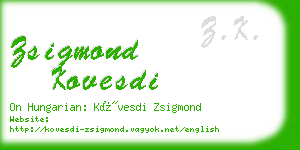 zsigmond kovesdi business card